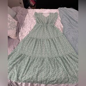 Green maxi dress